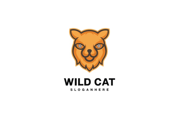 Diseño personalizado del logotipo de la mascota del animal Wild Cat que encarna la personalidad de su marca