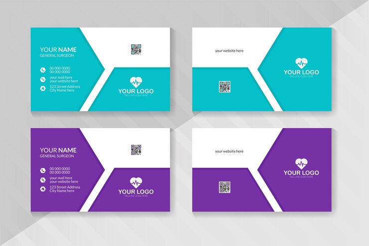 Diseño personalizado de tarjetas de visita de médicos profesionales para clínicas, prácticas médicas y especialistas