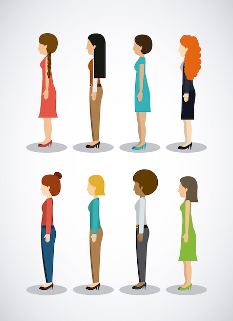 Diseño de personas, ilustración vectorial