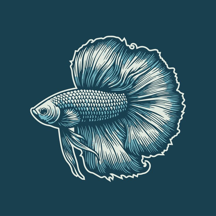 Vector diseño del pez betta