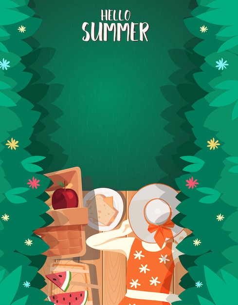 Diseño de picnic de verano