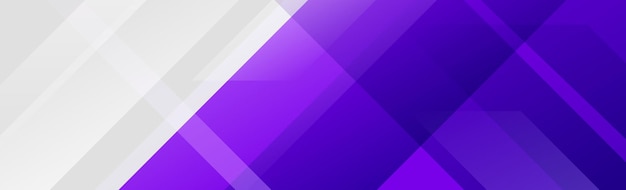Diseño de pie de página de línea diagonal púrpura y gris Fondo deportivo horizontal abstracto Bandera deportiva ancha