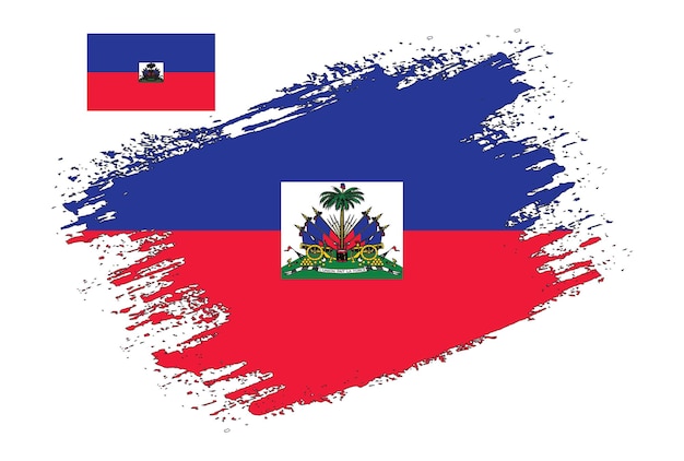 Diseño De Pincel Vector Bandera De Haití