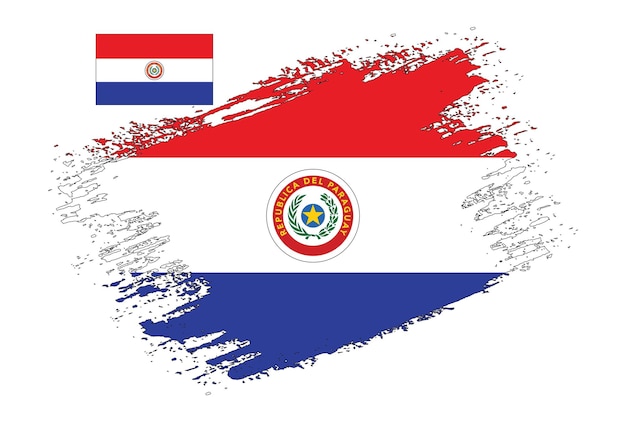Diseño De Pincel Vector Bandera Paraguay