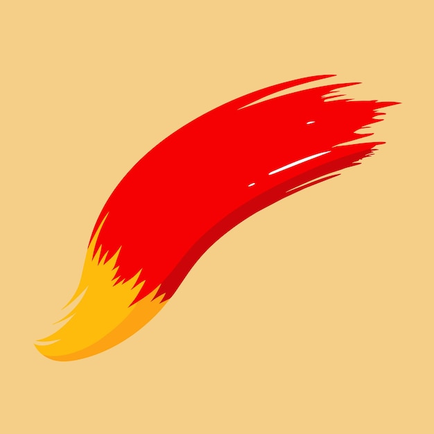 Diseño de pincelada de acuarela moderna de color rojo suave sobre fondo blanco