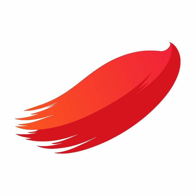 Diseño de pincelada de acuarela moderna de color rojo suave sobre fondo blanco