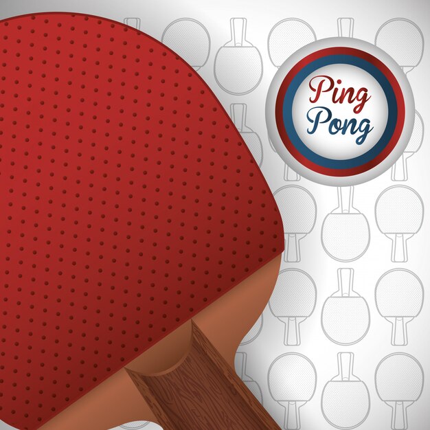 Vector diseño de ping pong deporte