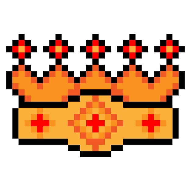 Diseño de pixel art de la corona real