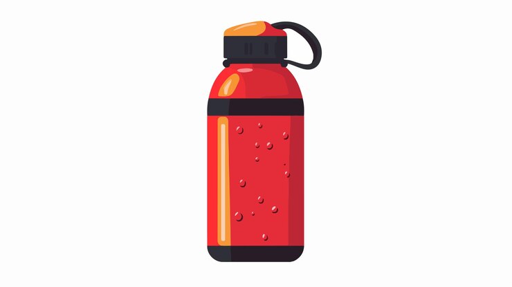 Vector diseño plano 2d aislado vectorial de botellas de agua deportivas modernas