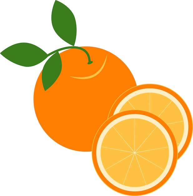 diseño plano aislado vectorial fondo transparente naranja EPS10