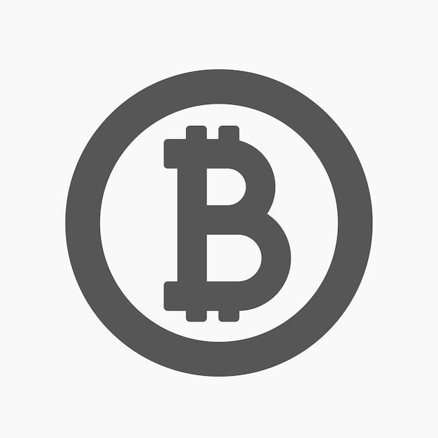 Diseño plano de Bitcoin aislado en la parte posterior del blanco