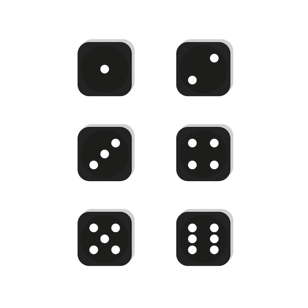 Diseño plano de dados de juegos de azar