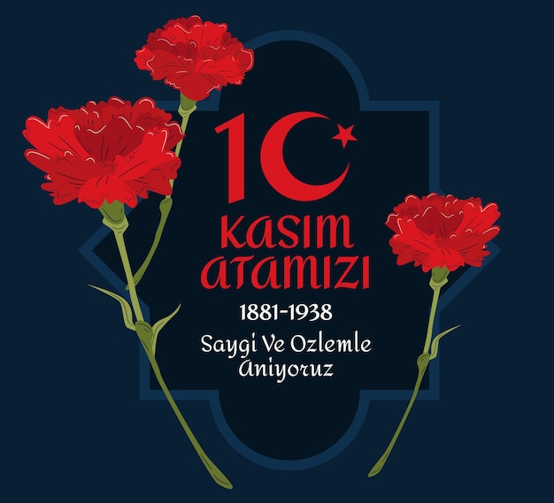 Diseño plano día conmemorativo de ataturk