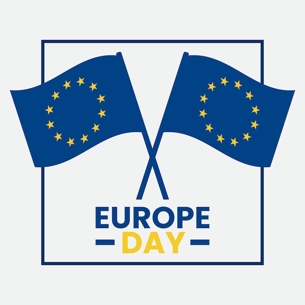 Diseño plano del día de europa