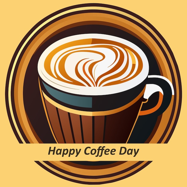 Diseño plano día internacional del café.