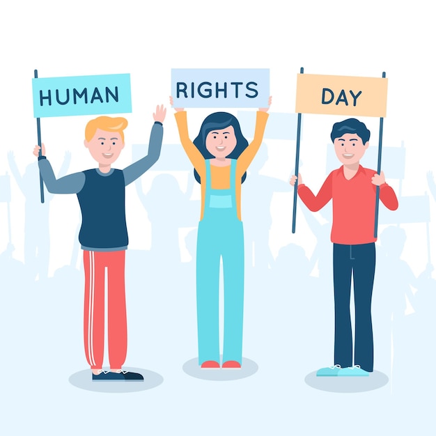 Diseño plano día internacional de los derechos humanos