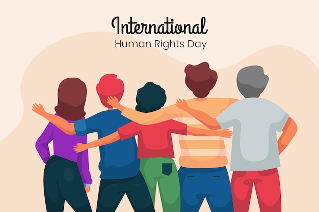 Diseño plano día internacional de los derechos humanos