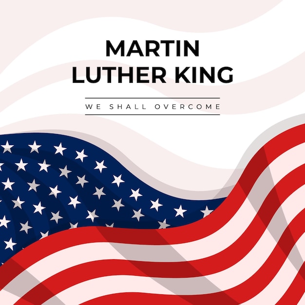 Diseño plano día de martin luther king