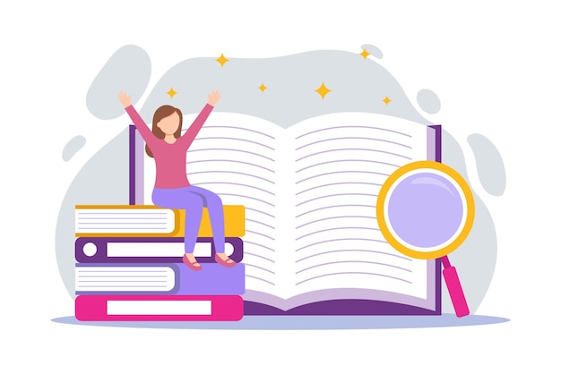 Diseño plano para el Día Mundial del Libro