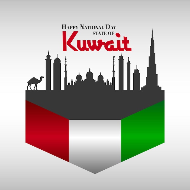 Diseño plano día nacional de kuwait