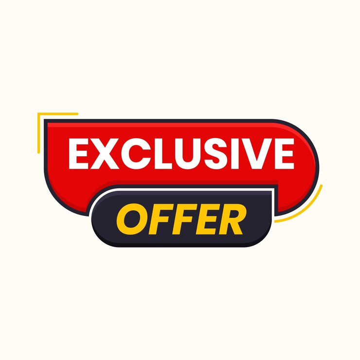 diseño plano diseño de banner de oferta exclusiva