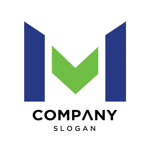 Diseño plano Diseño del logotipo M