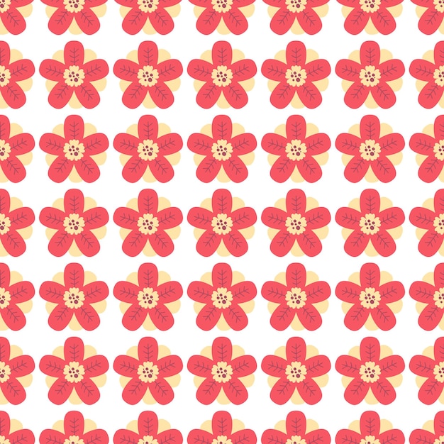 Diseño plano diseño de patrones de flores pequeñas