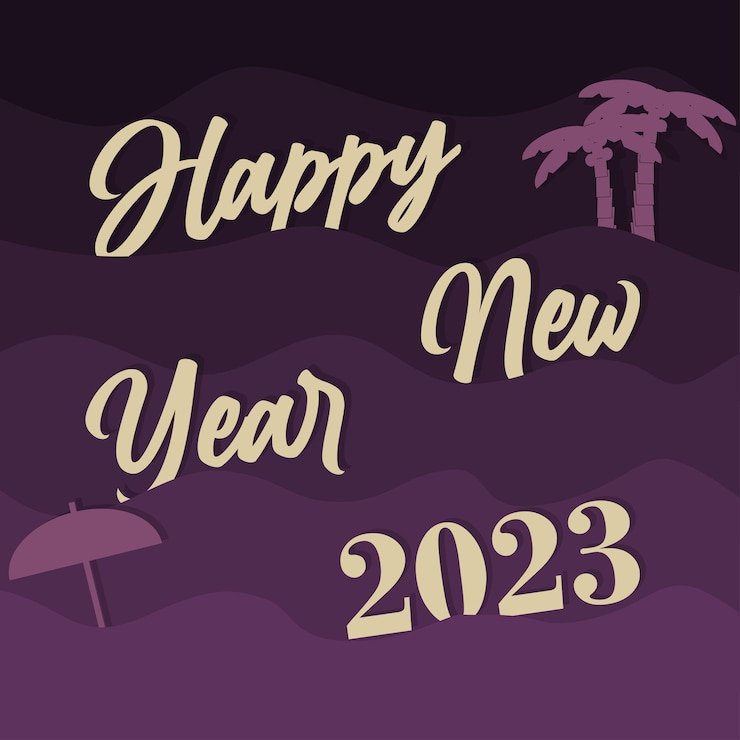 Diseño plano feliz año nuevo