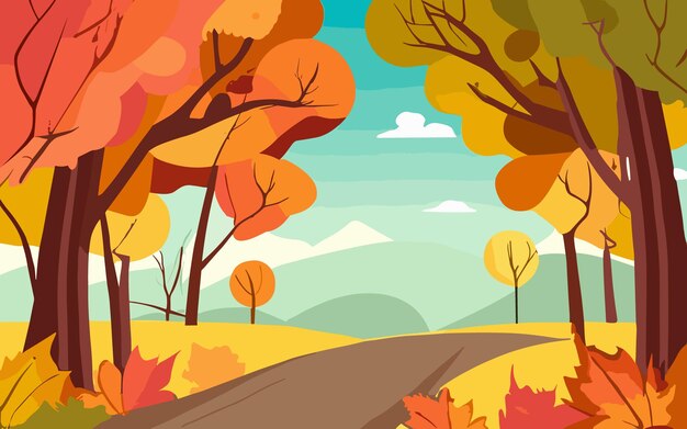 Vector diseño plano de fondo decorativo de otoño