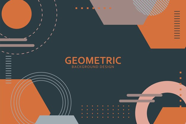 Diseño plano de fondo geométrico abstracto