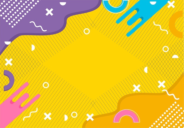 Diseño plano de fondo geométrico abstracto