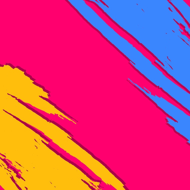 Diseño plano de fondo grunge abstracto en estilo de color rosa cian y amarillo