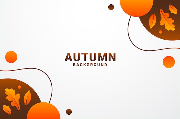 Diseño plano del fondo de las hojas de otoño