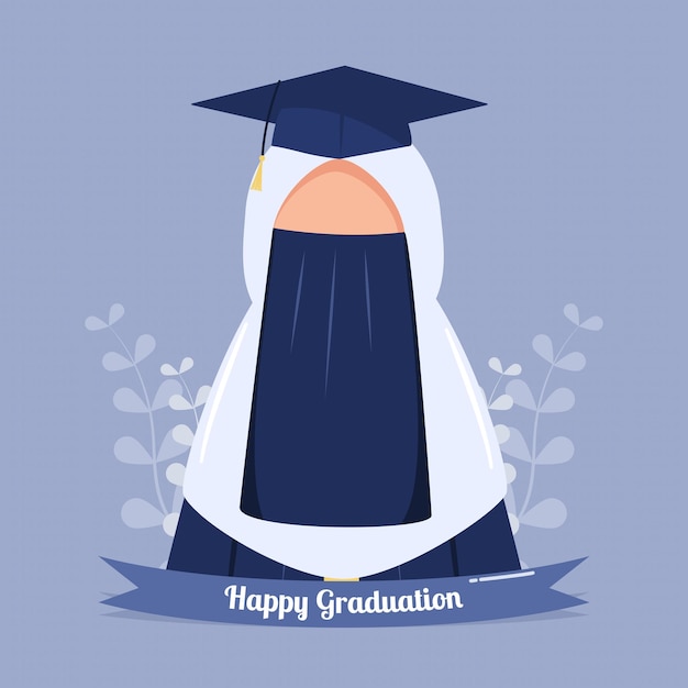 Diseño plano de graduación musulmana