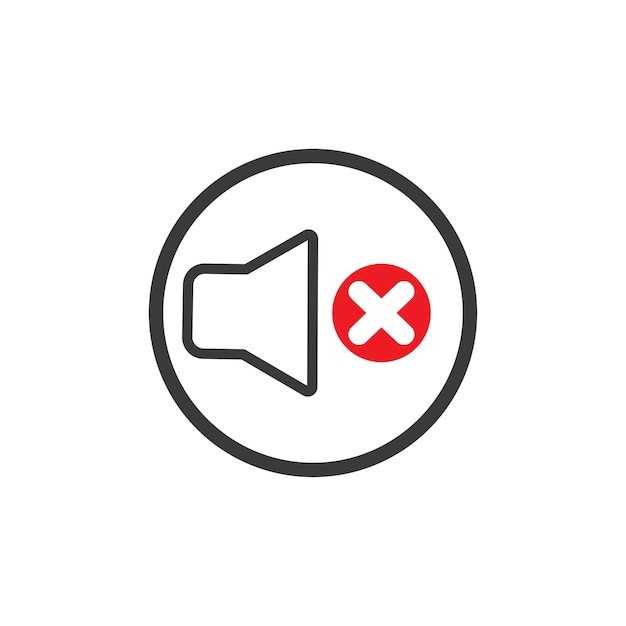 Diseño plano del icono de audio
