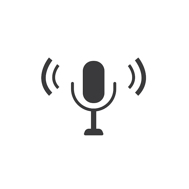 Diseño plano del icono de audio