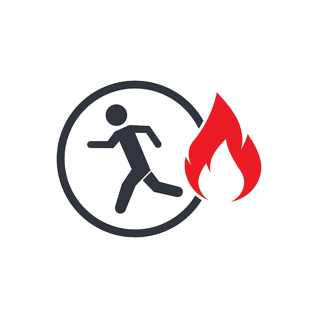 Diseño plano del icono del bombero
