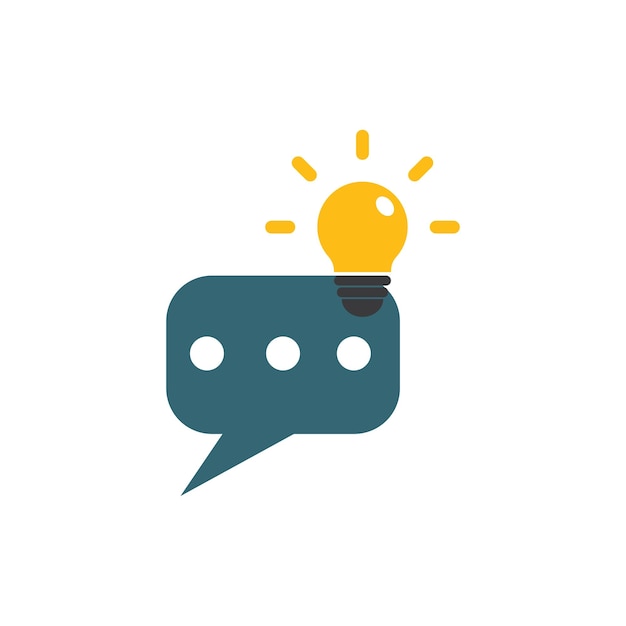 Diseño plano del icono de la idea