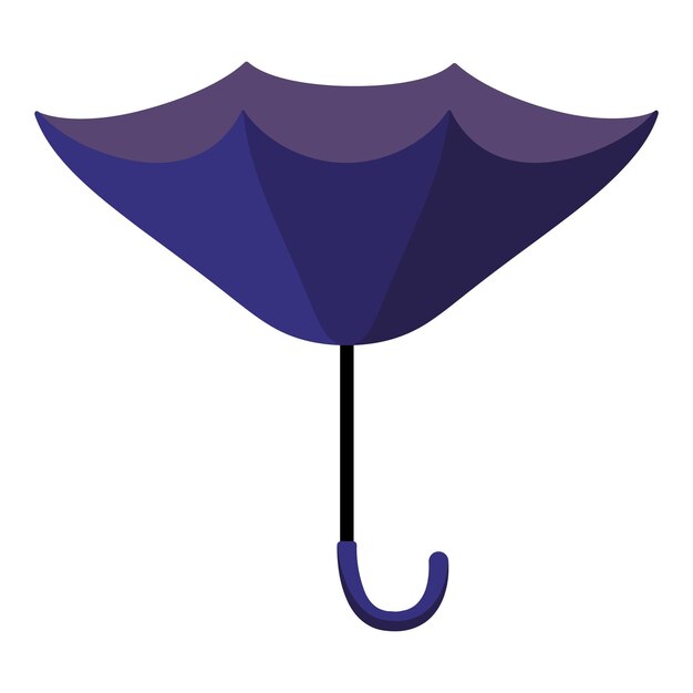 Diseño plano del icono del paraguas azul