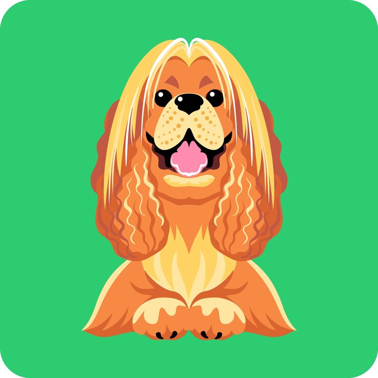 Vector diseño plano de icono de perro
