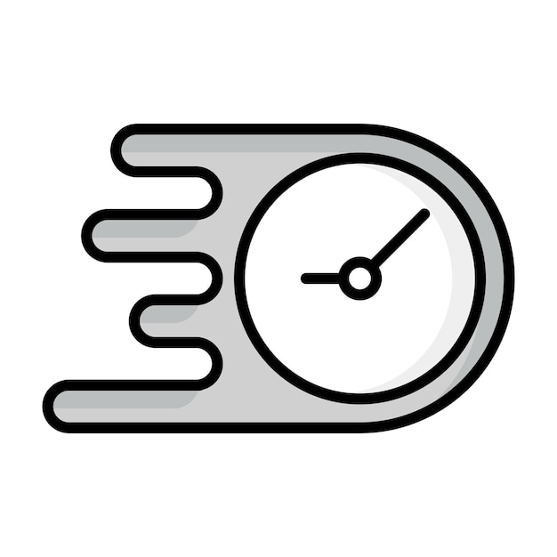 Vector diseño plano del icono de tiempo rápido