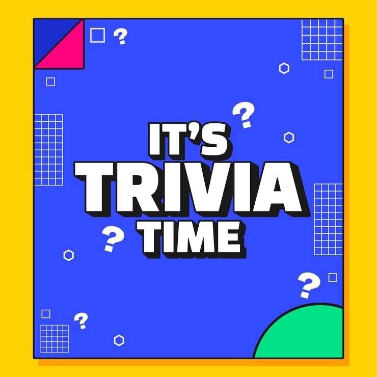 Vector diseño plano de iconos de trivia del día con símbolos divertidos
