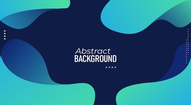 diseño plano ilustración abstracta verde azul color de gradiente