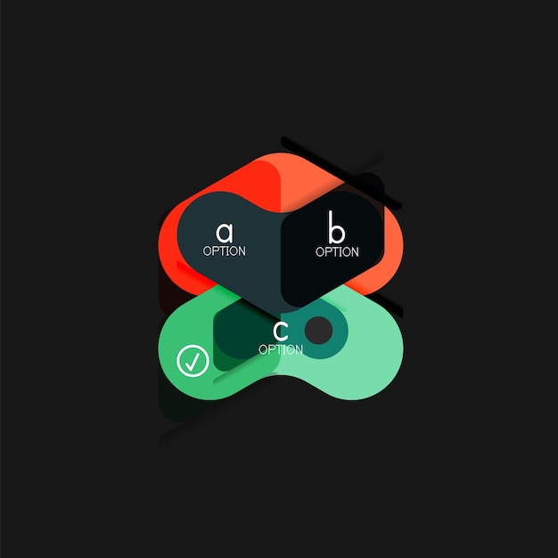 Vector diseño plano infografías geométricas forma de flecha pegatina vectorial o etiquetas etiquetas de precios ofrecen promoción