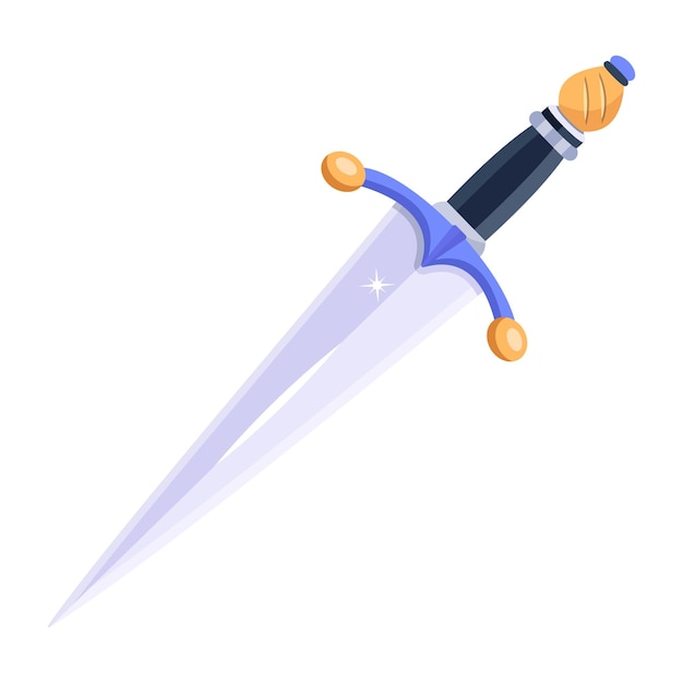 Diseño plano moderno de cuchillo
