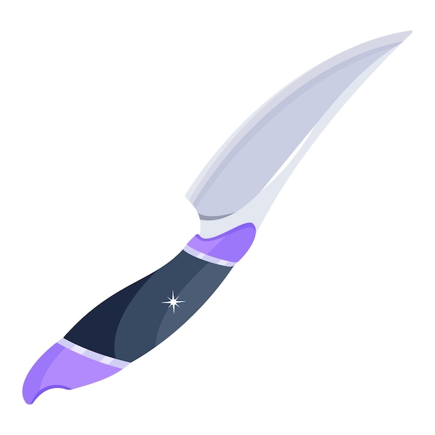 Diseño plano moderno de cuchillo