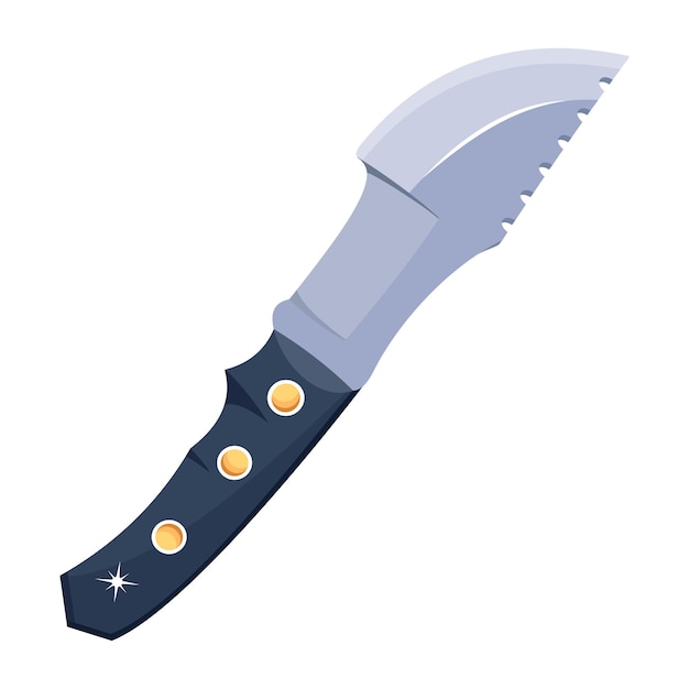 Diseño plano moderno de cuchillo