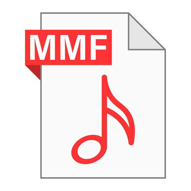 Diseño plano moderno de icono de archivo MMF para web