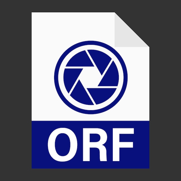 Diseño plano moderno de icono de archivo ORF para web