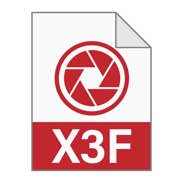 Diseño plano moderno de icono de archivo X3F para web Estilo simple
